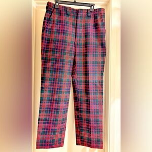 Made With Authentic Scottish Wool, red, green, and black plaid pattern
